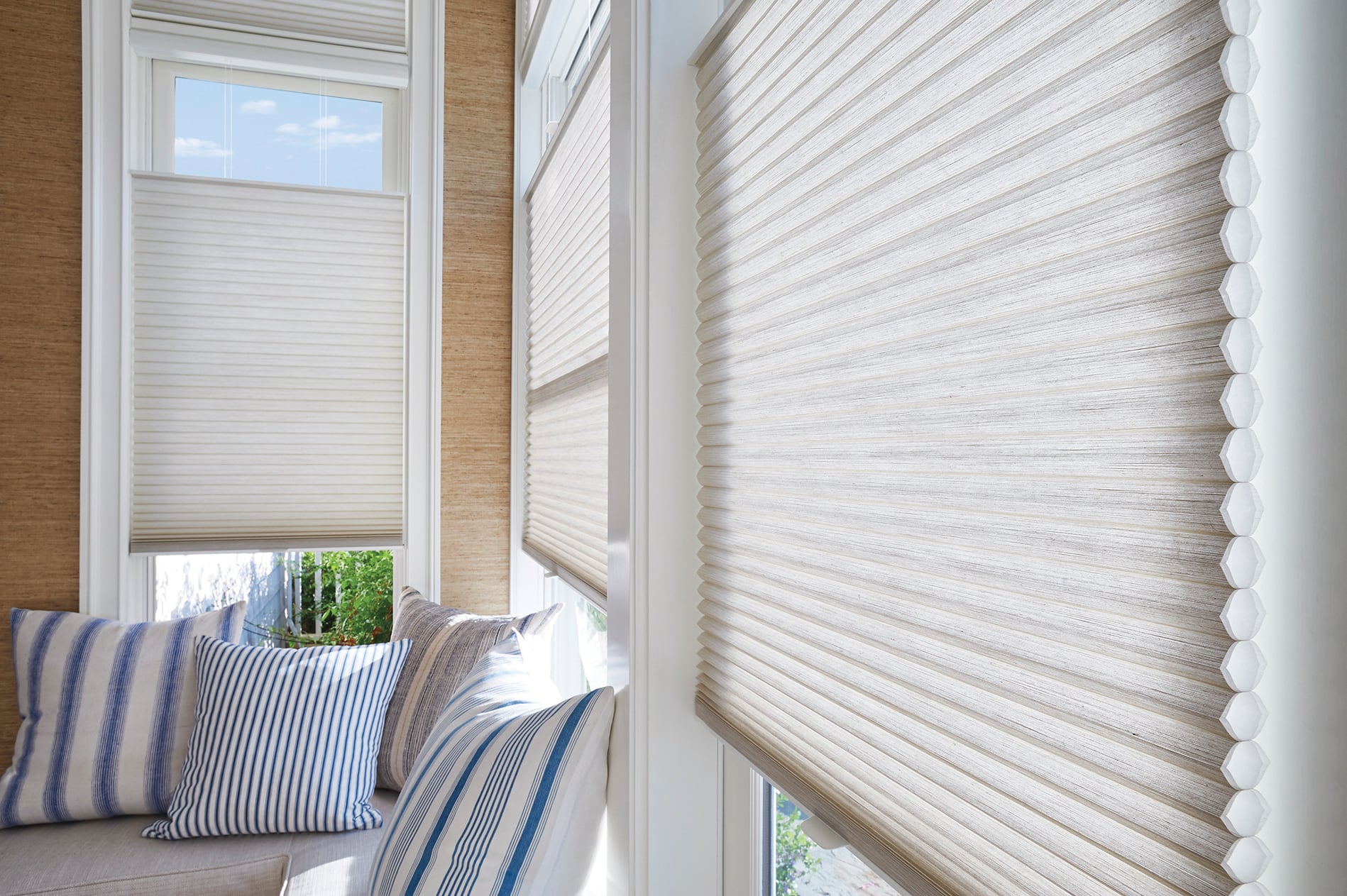 Cellular honeycomb window shades